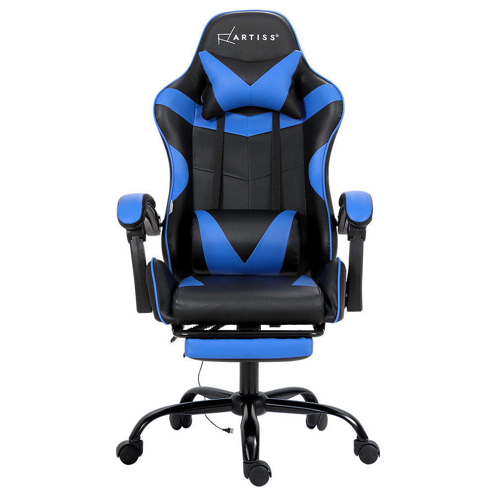 Artiss 2 Point Massage Gaming Office Chair with Footrest view 3