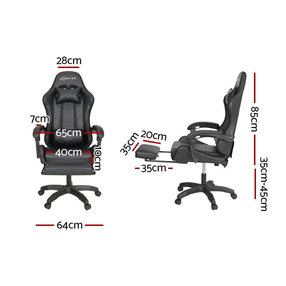 Artiss LED Gaming Office Chair in 3 Colours view 2