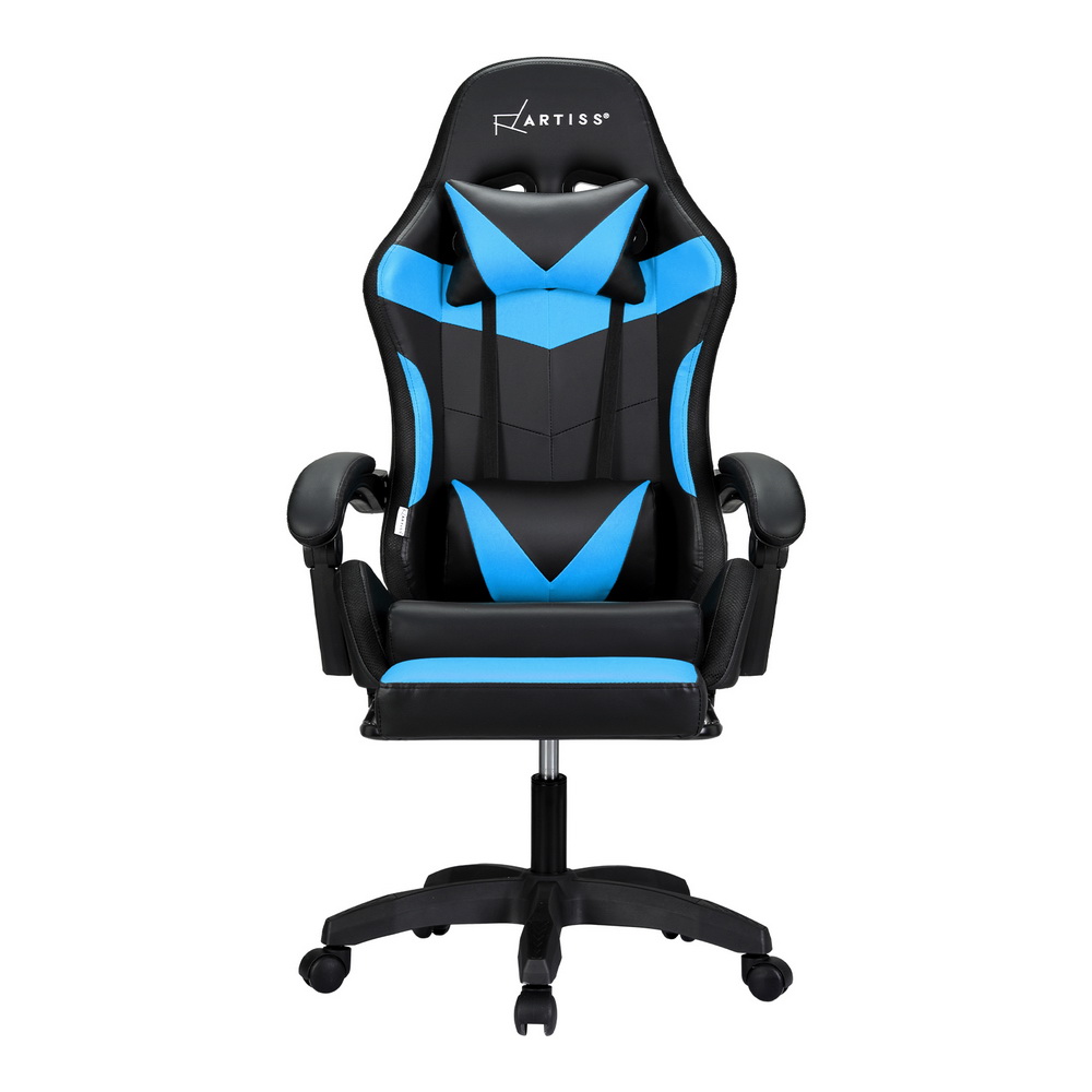 Artiss Massage Gaming Office Chair with LED Footrest view 3