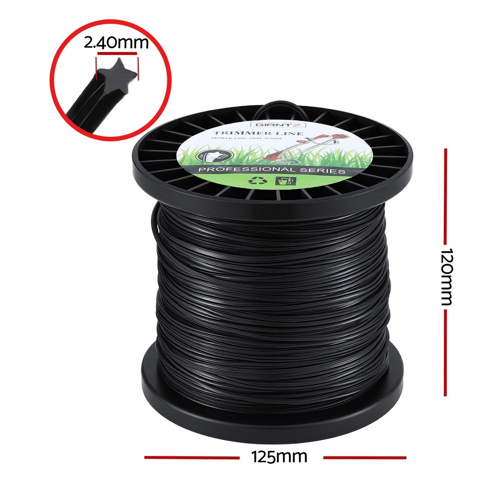 Giantz Trimmer Line 100m Nylon, 2.4mm or 3.0mm view 2