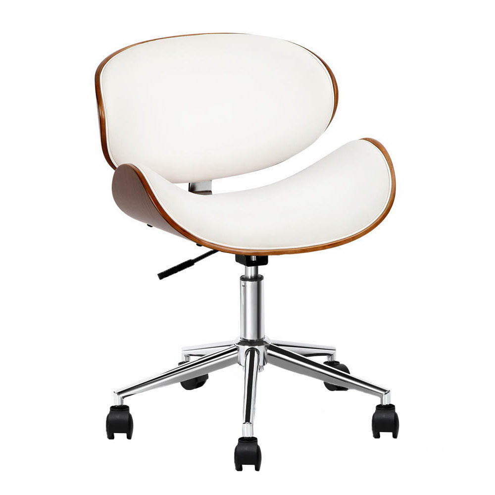 Artiss Wooden Office Chair with Leather Seat in 2 Colours