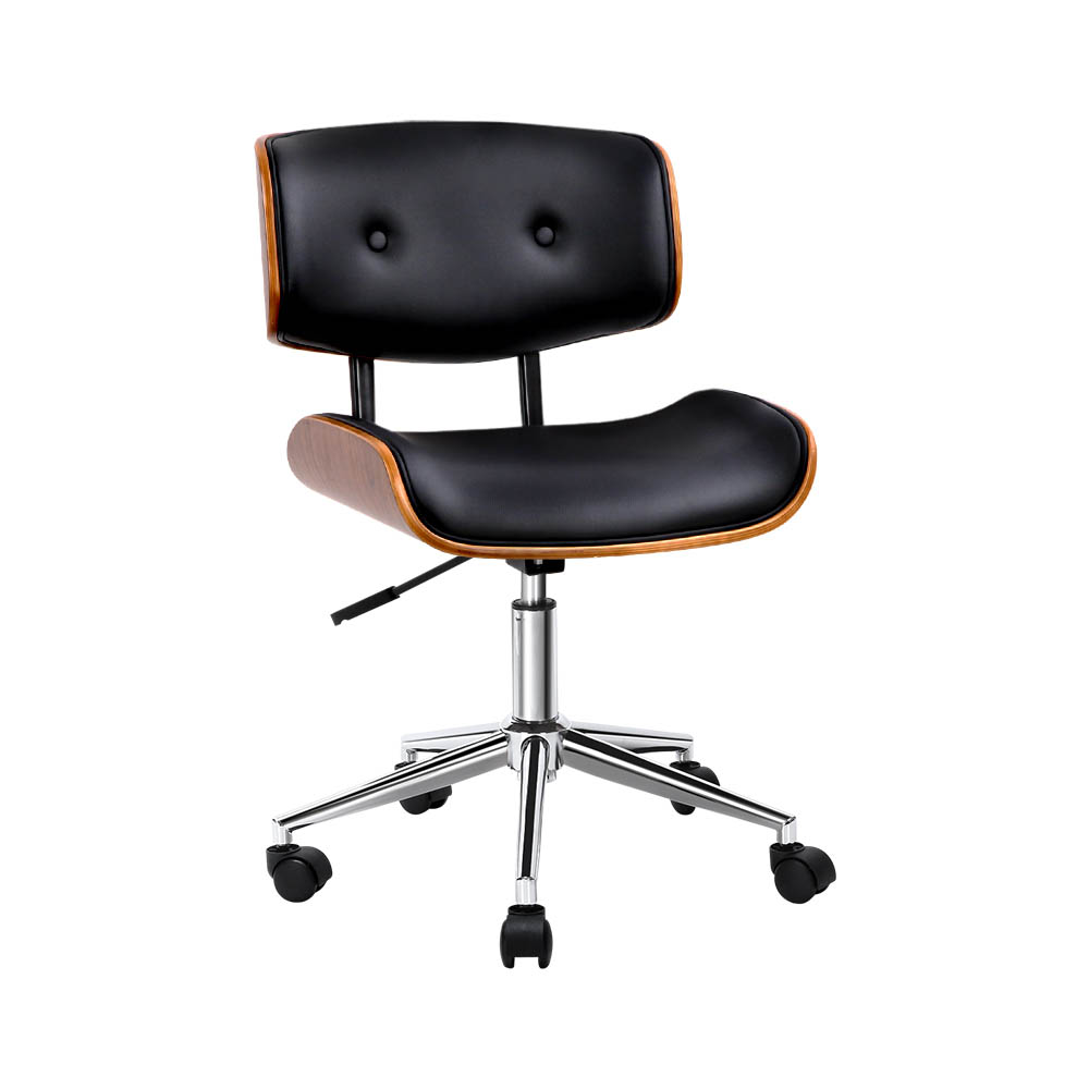 Artiss Wooden Office Chair with PU Seat in 2 Styles