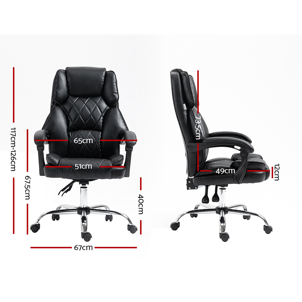 Artiss Executive Office Chair Leather Recliner in 4 Colours view 2