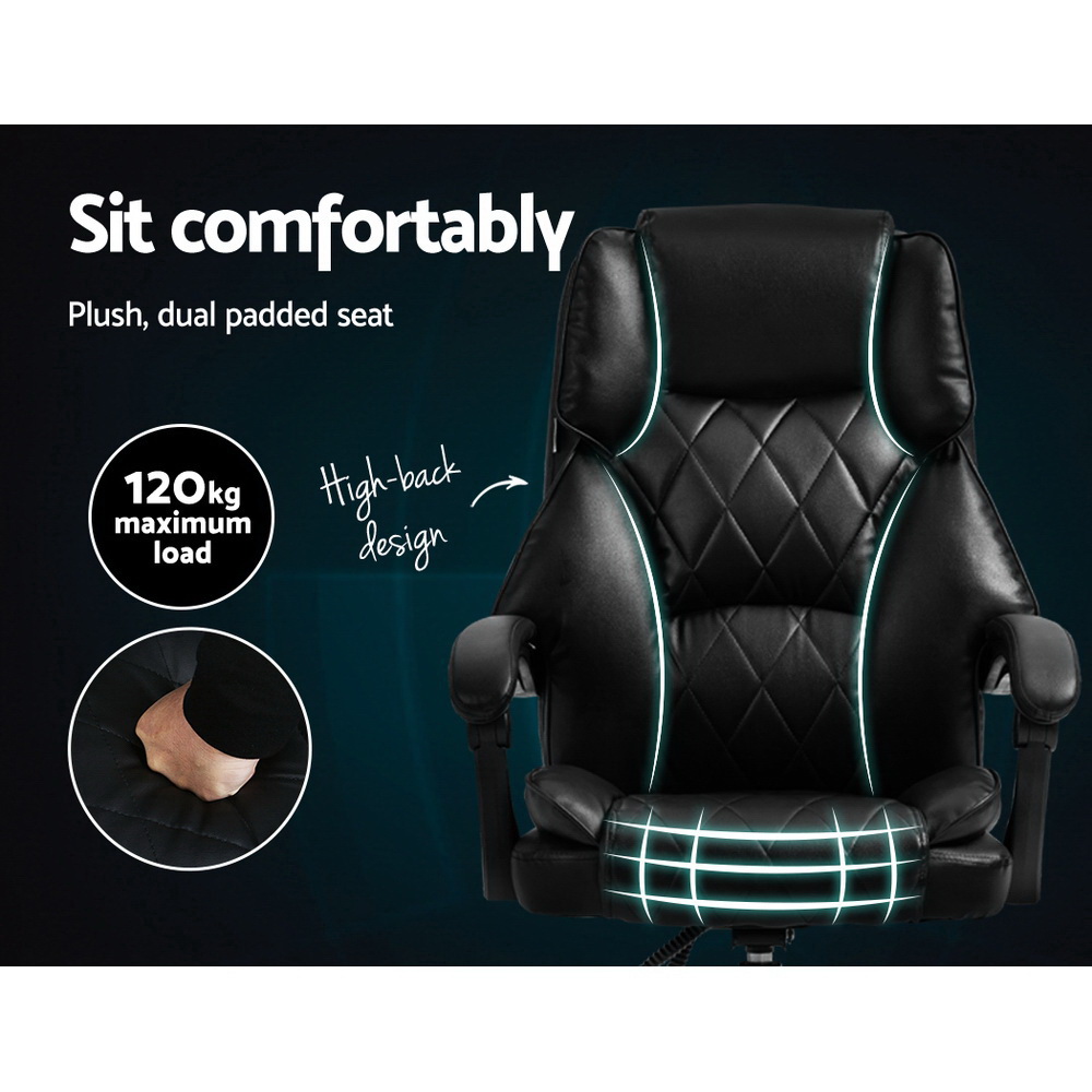 Artiss Executive Office Chair Leather Recliner in 4 Colours view 5