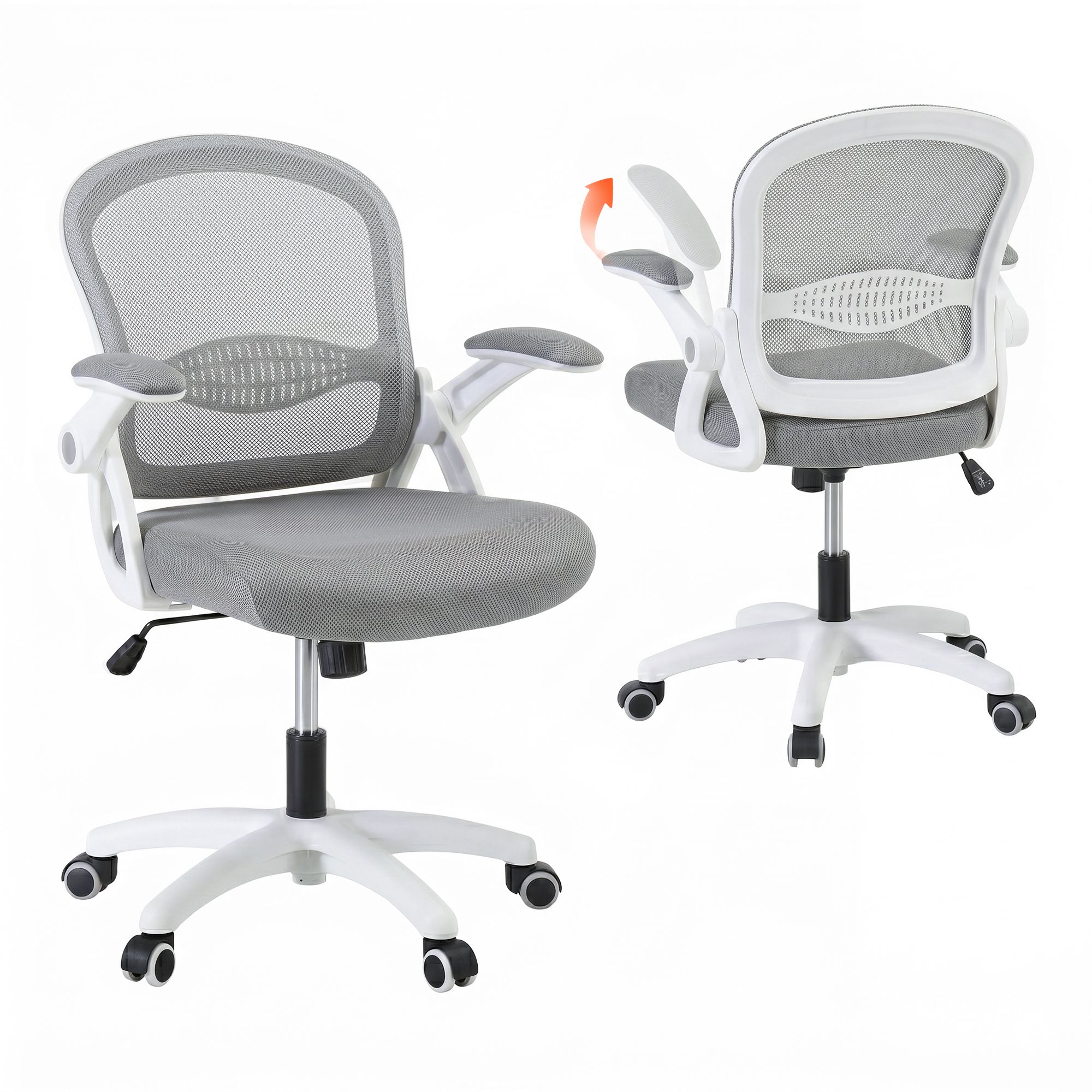 Artiss Mesh Office Chair Mid Back in Grey