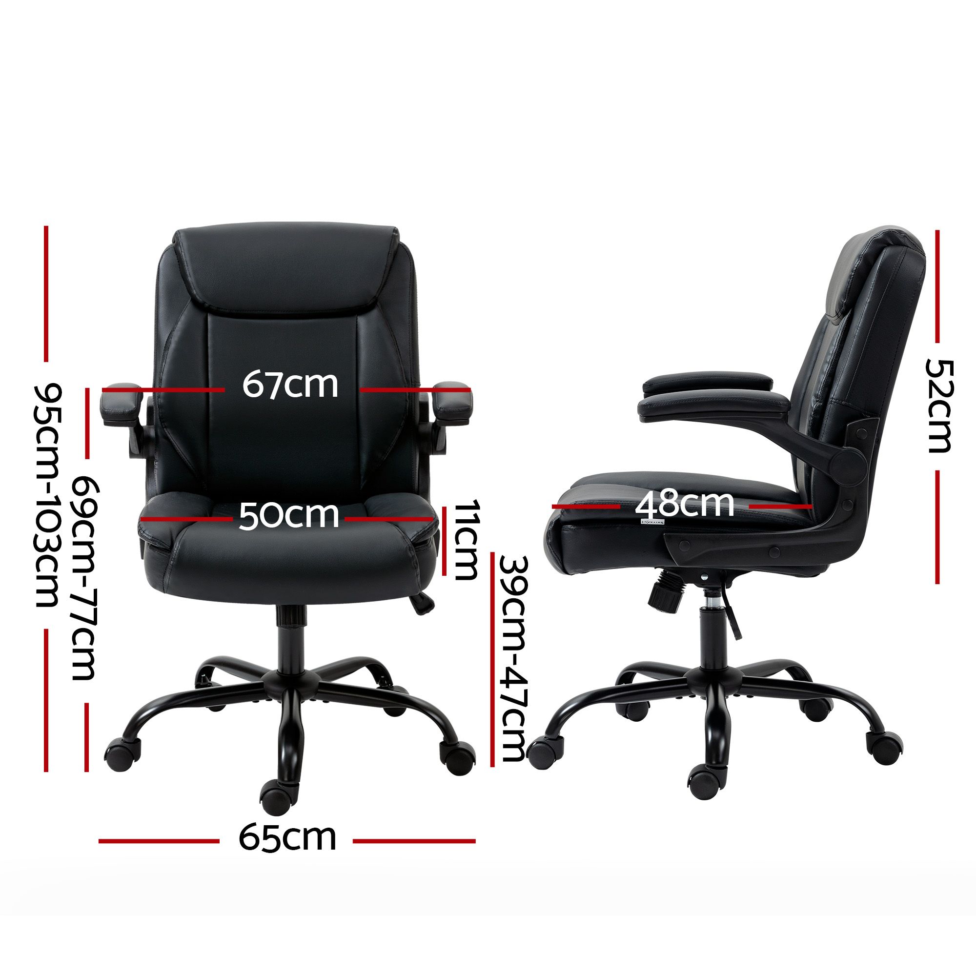 Artiss Executive Office Chair Mid Back in 3 Colours view 2