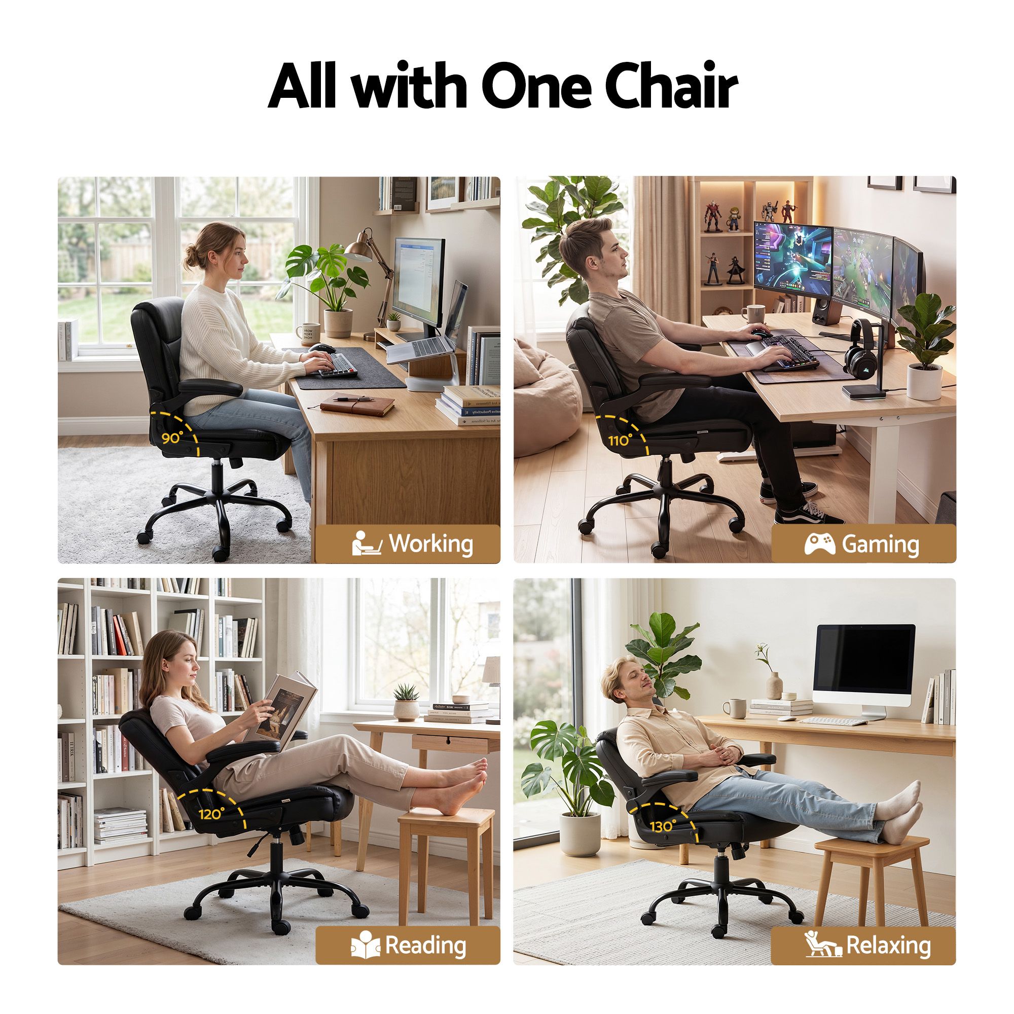 Artiss Executive Office Chair Mid Back in 3 Colours view 5