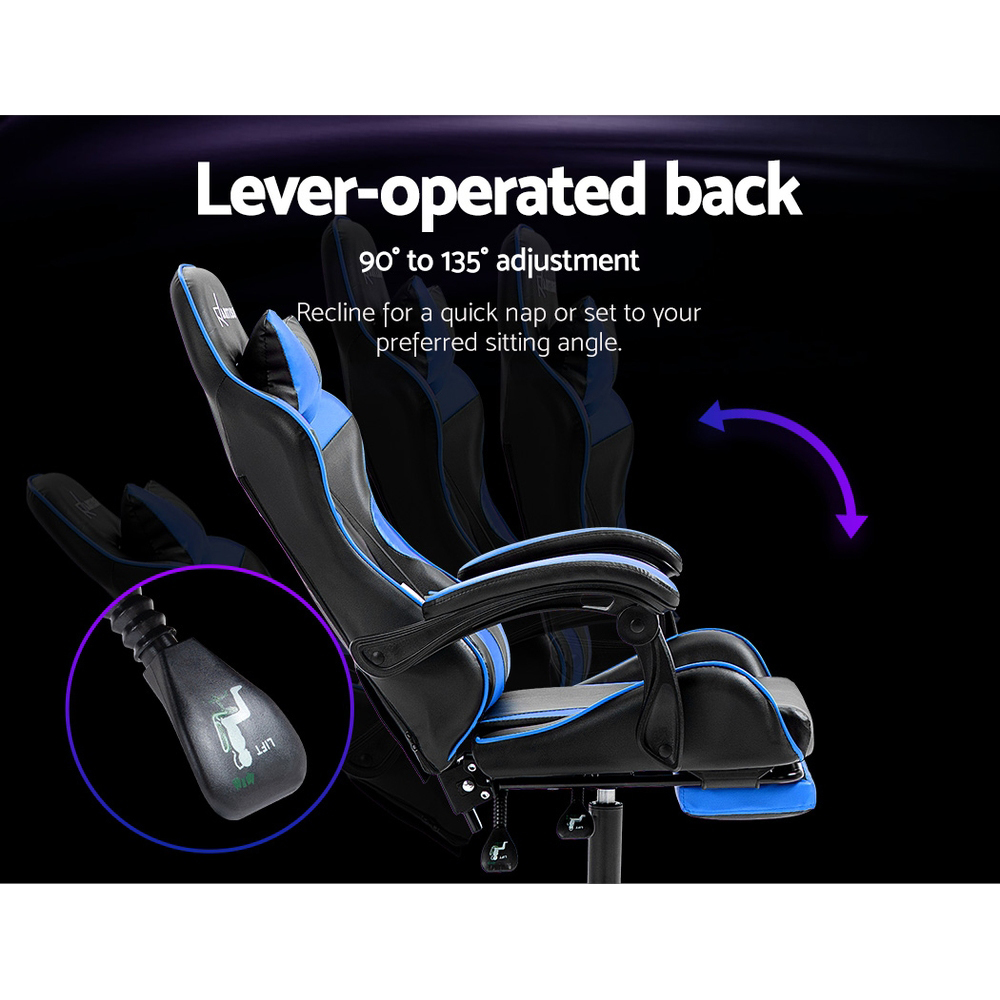 Artiss Gaming Office Chair Recliner with Footrest view 5