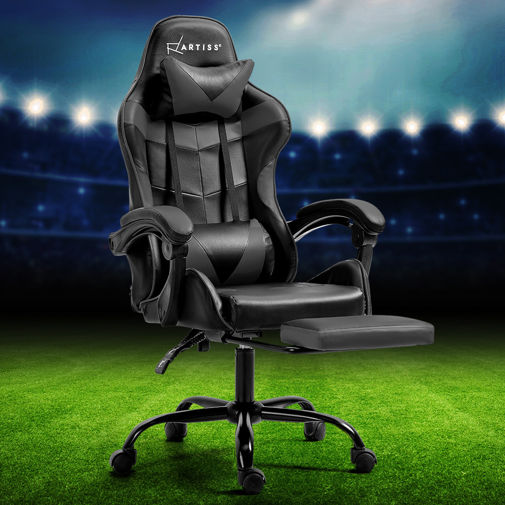 Artiss Gaming Office Chair Executive Leather with Footrest