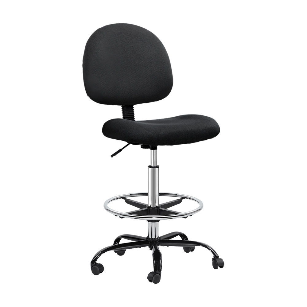 Artiss Fabric Drafting Office Chair with Footrest