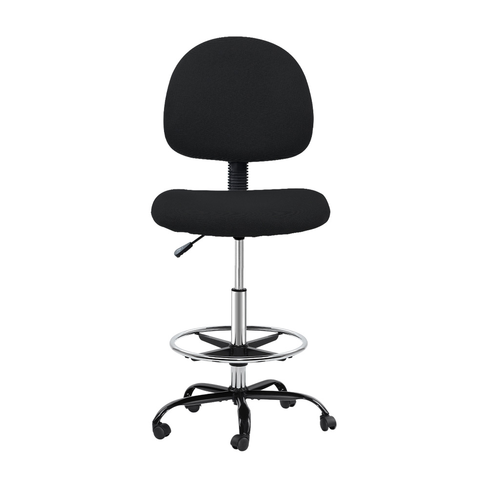 Artiss Fabric Drafting Office Chair with Footrest view 3
