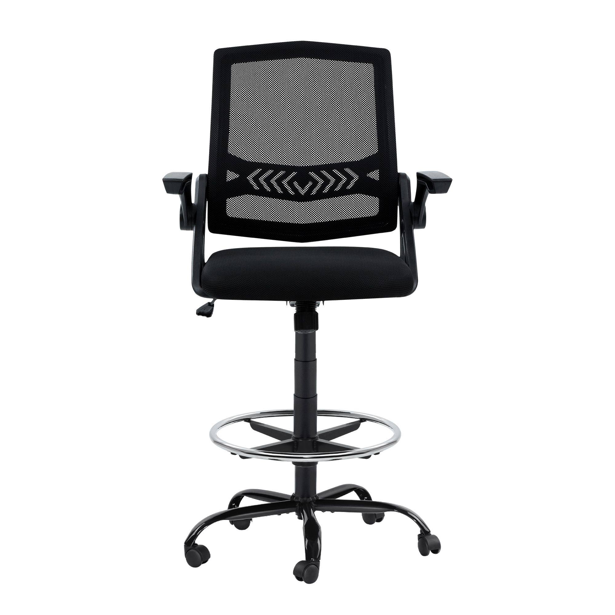 Artiss Breathable Mesh Drafting Office Chair Black view 3