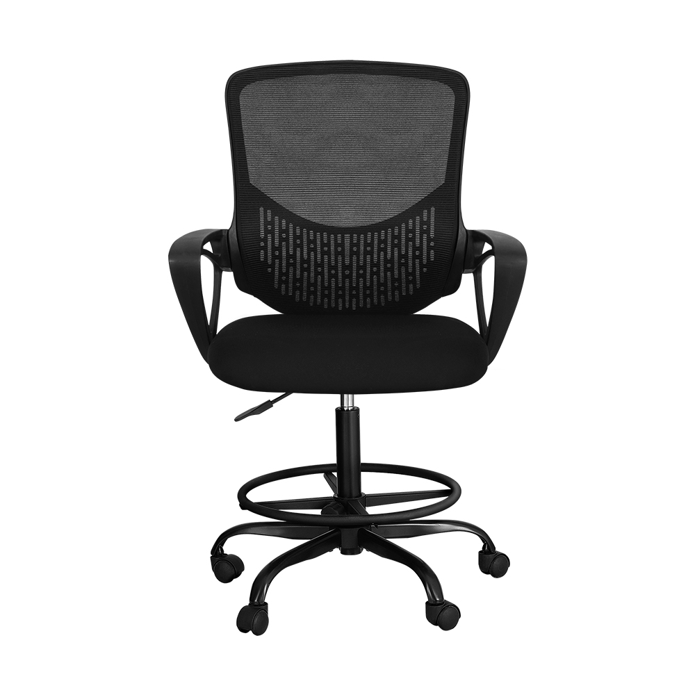 Artiss Padded Mesh Drafting Office Chair Black view 3
