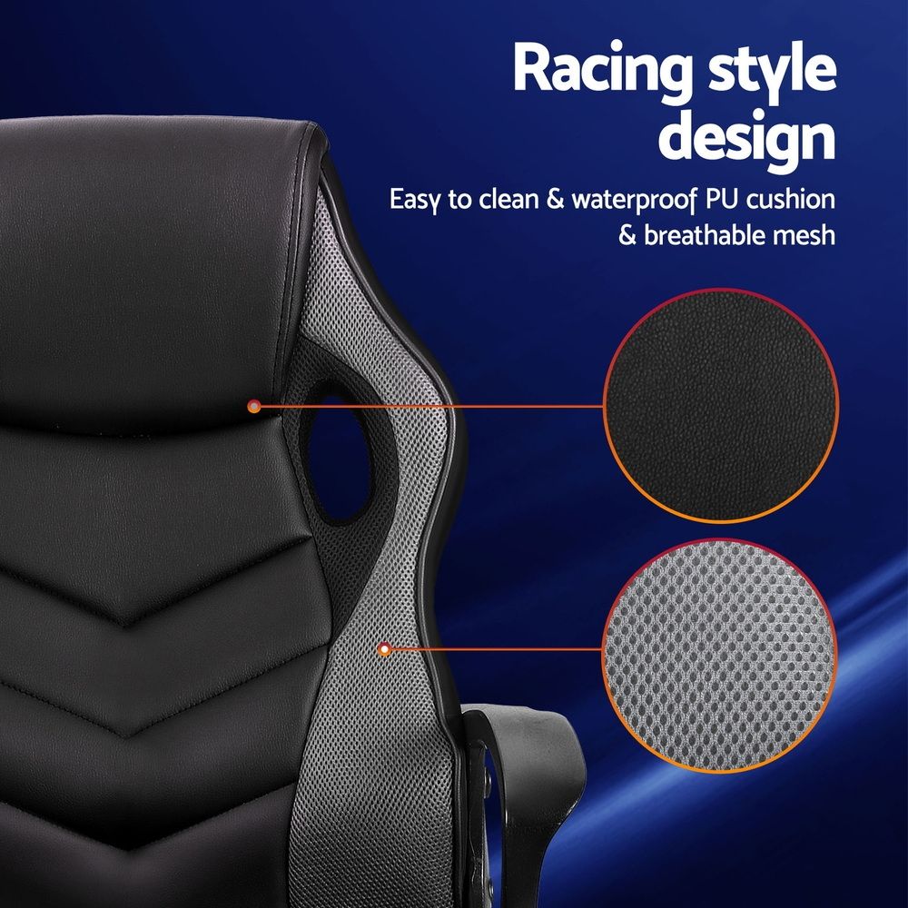 Artiss Gaming Office Chair Racing Style PU Leather view 4