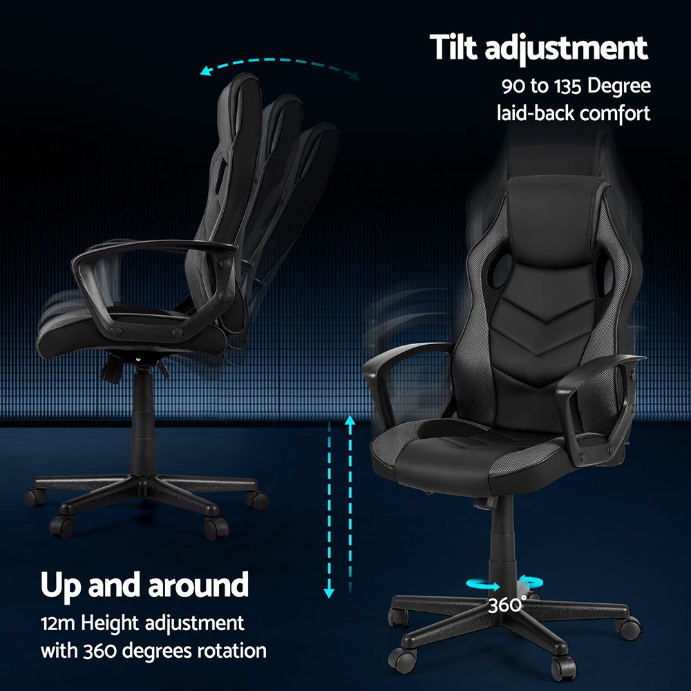 Artiss Gaming Office Chair Racing Style PU Leather view 5