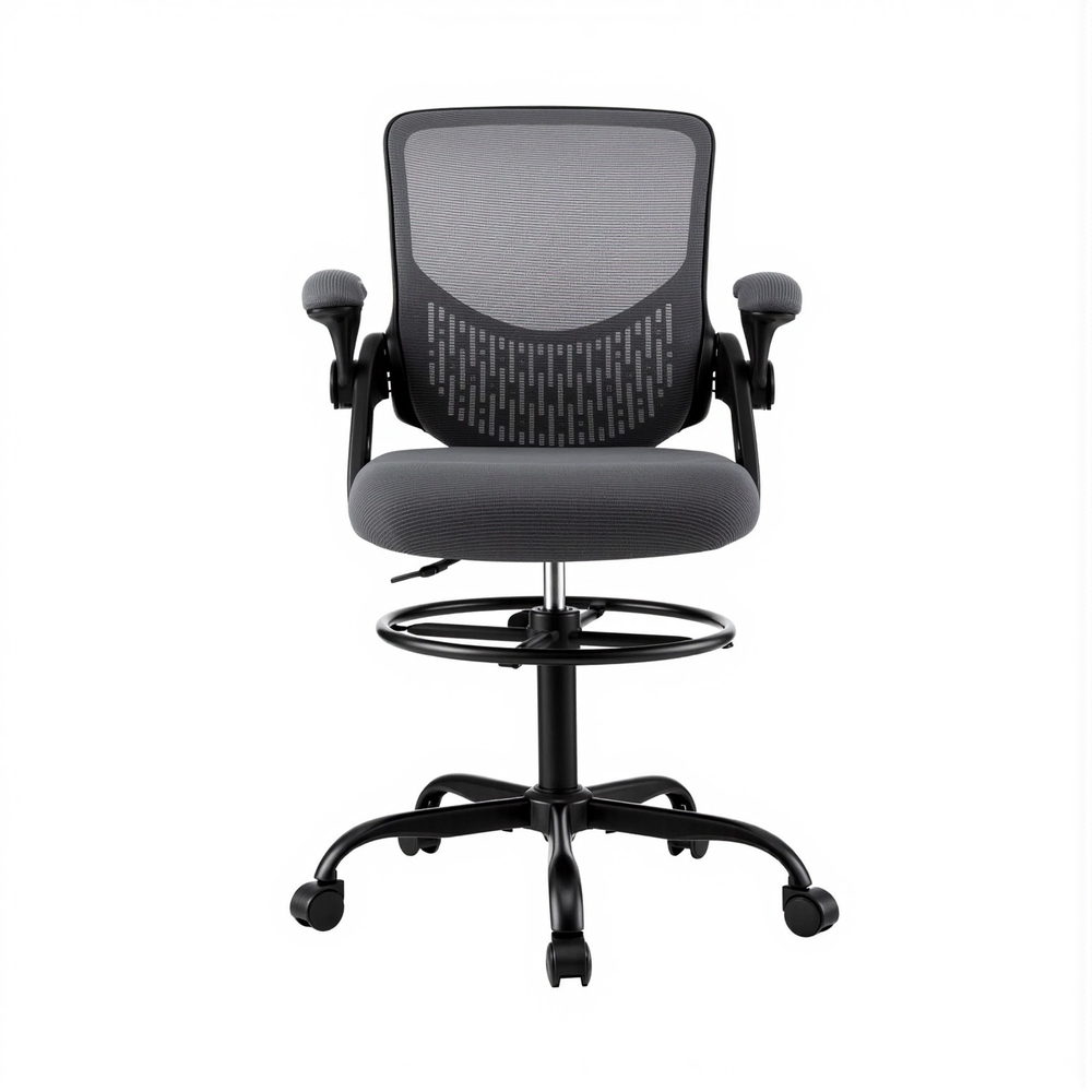 Artiss Mesh Drafting Office Chair Grey view 3
