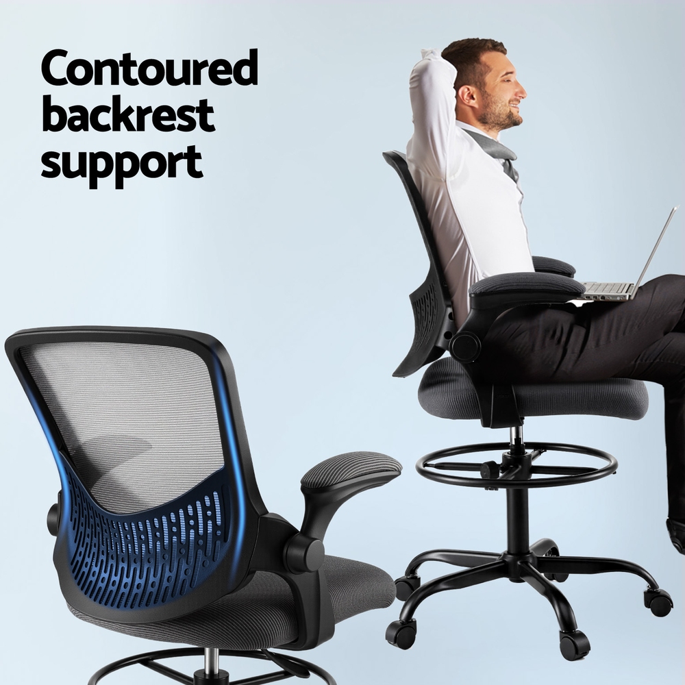 Artiss Mesh Drafting Office Chair Grey view 5