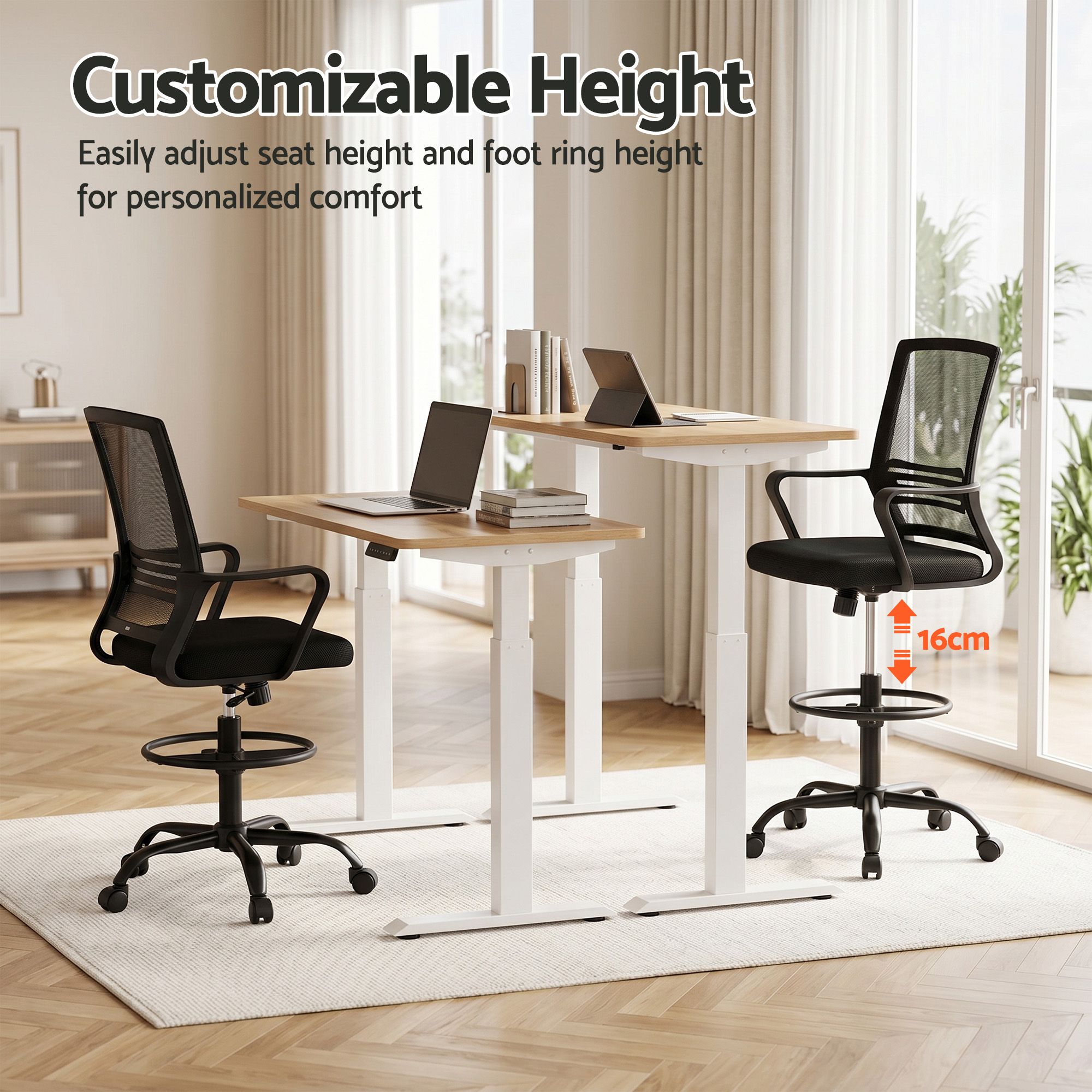Artiss Mesh Drafting Office Chair in 2 Colours view 4