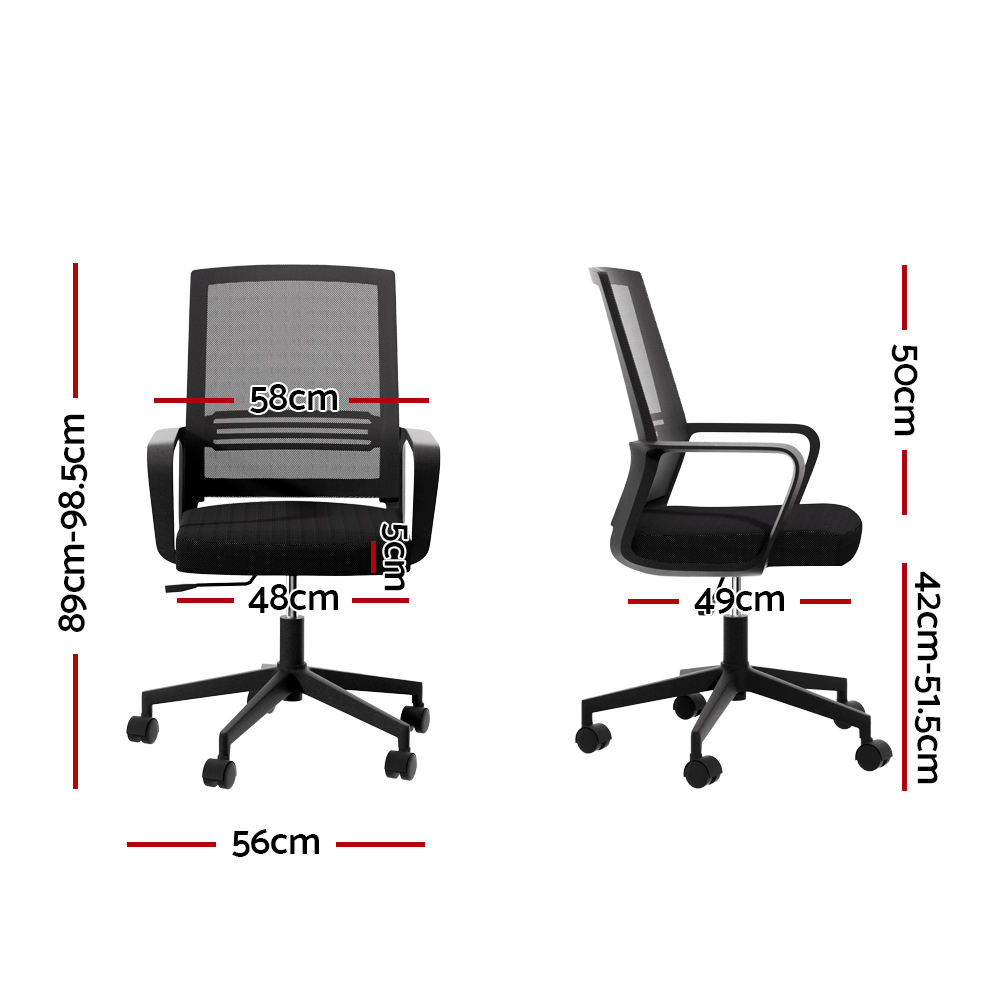 Artiss Mesh Office Chair with Mesh Back and Cushioned Seat view 2