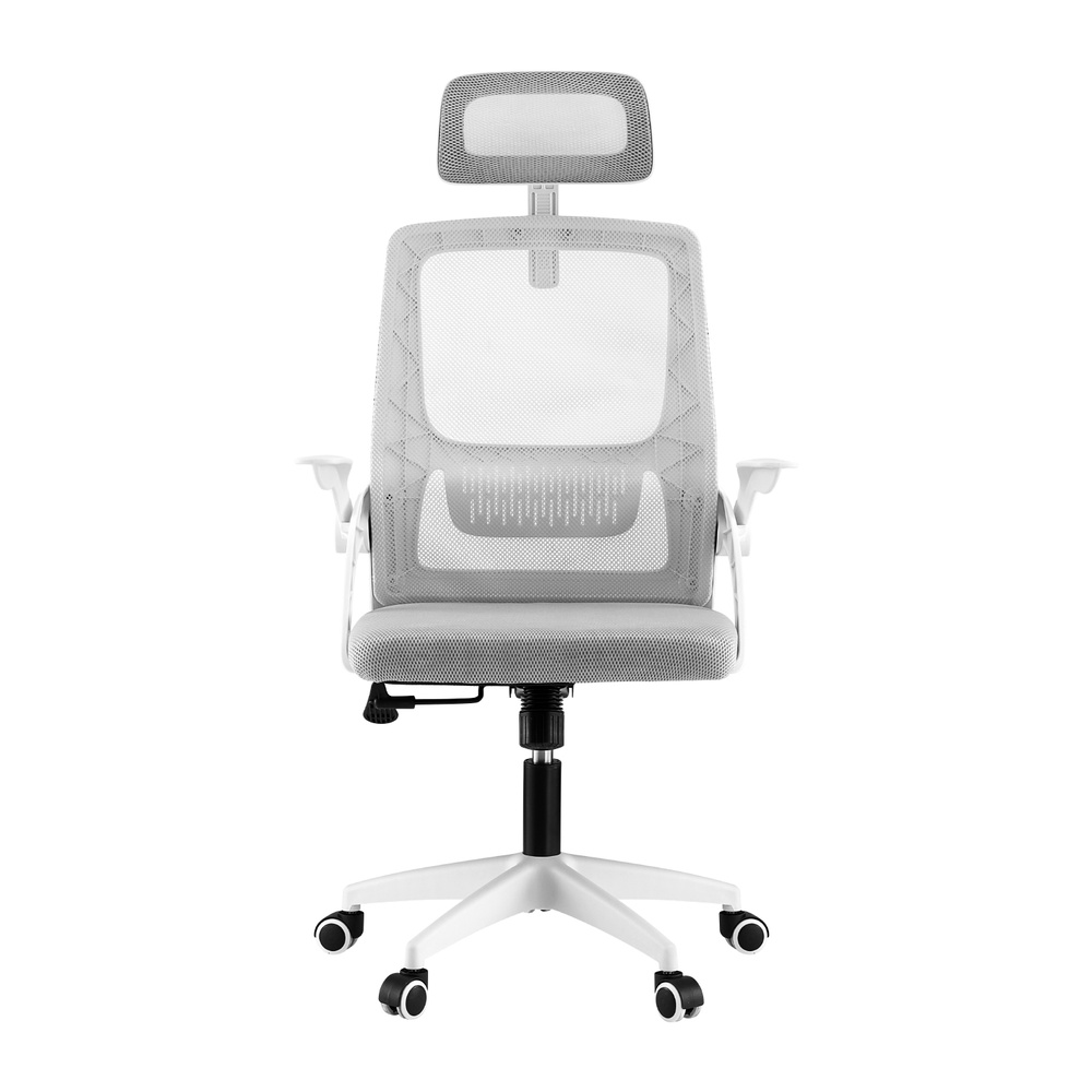 Artiss Ergonomic Office Chair Headrest Adjustable Grey view 3