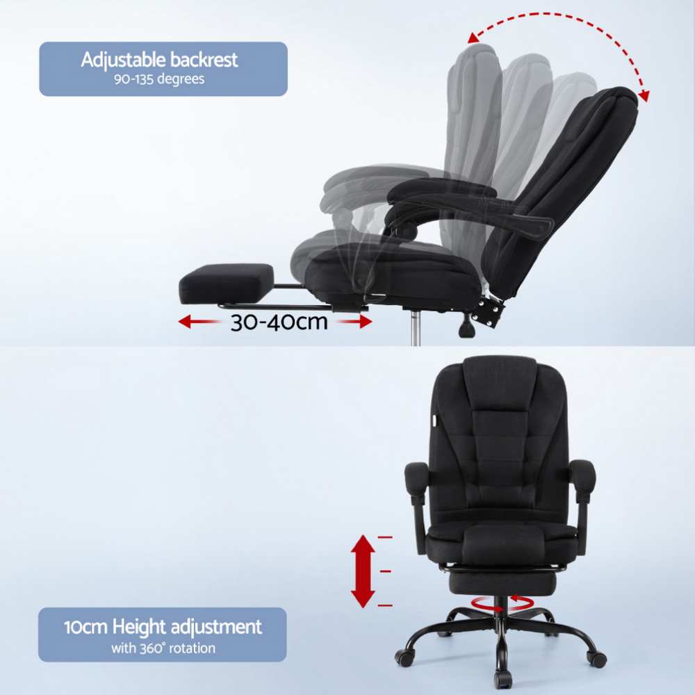 Artiss Executive Fabric Office Chair in 2 Colours view 5