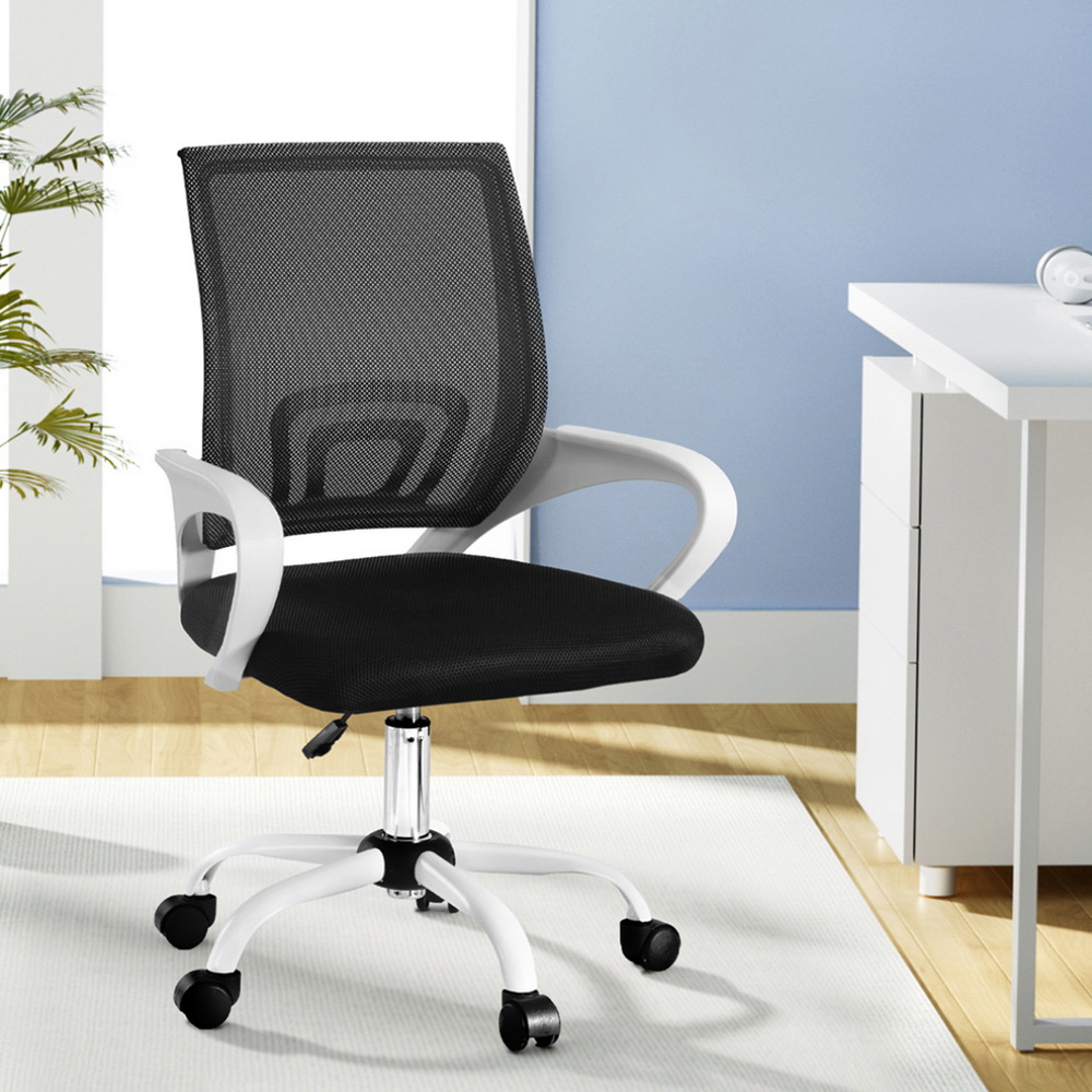 Artiss White Mesh Office Chair Single or Set of 2
