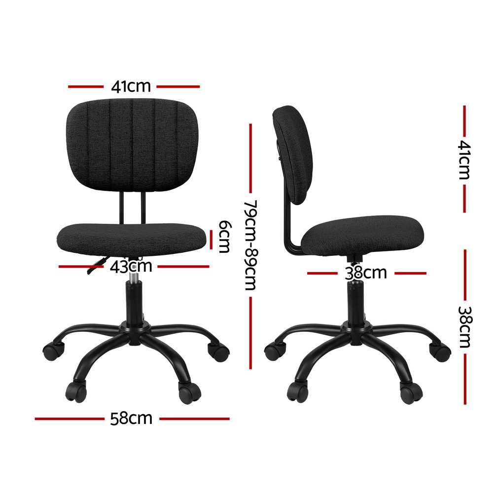 Artiss Armless Ergonomic Office Chair in 2 Colours view 2