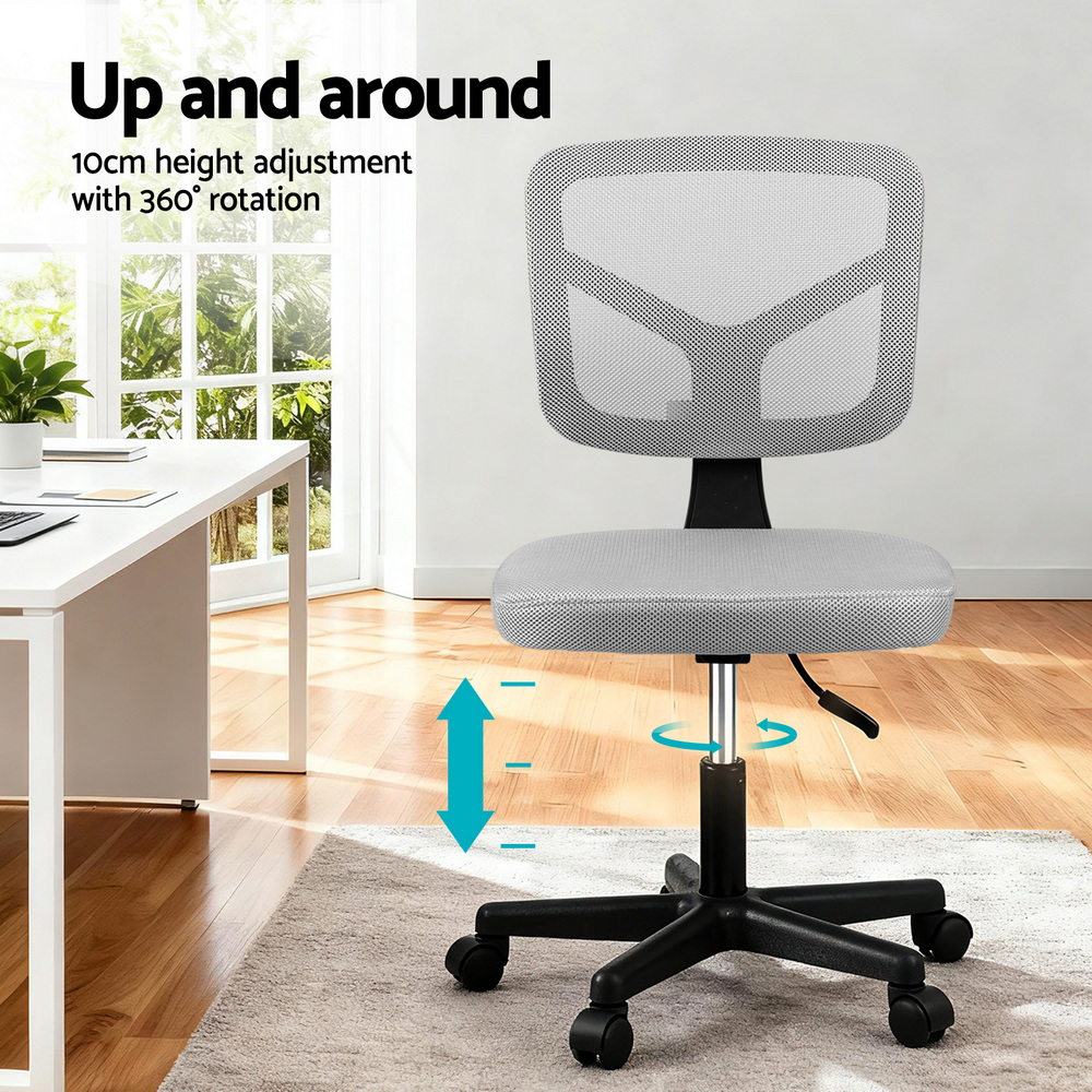 Artiss Mesh Back Armless Office Chair in 2 Colours view 4