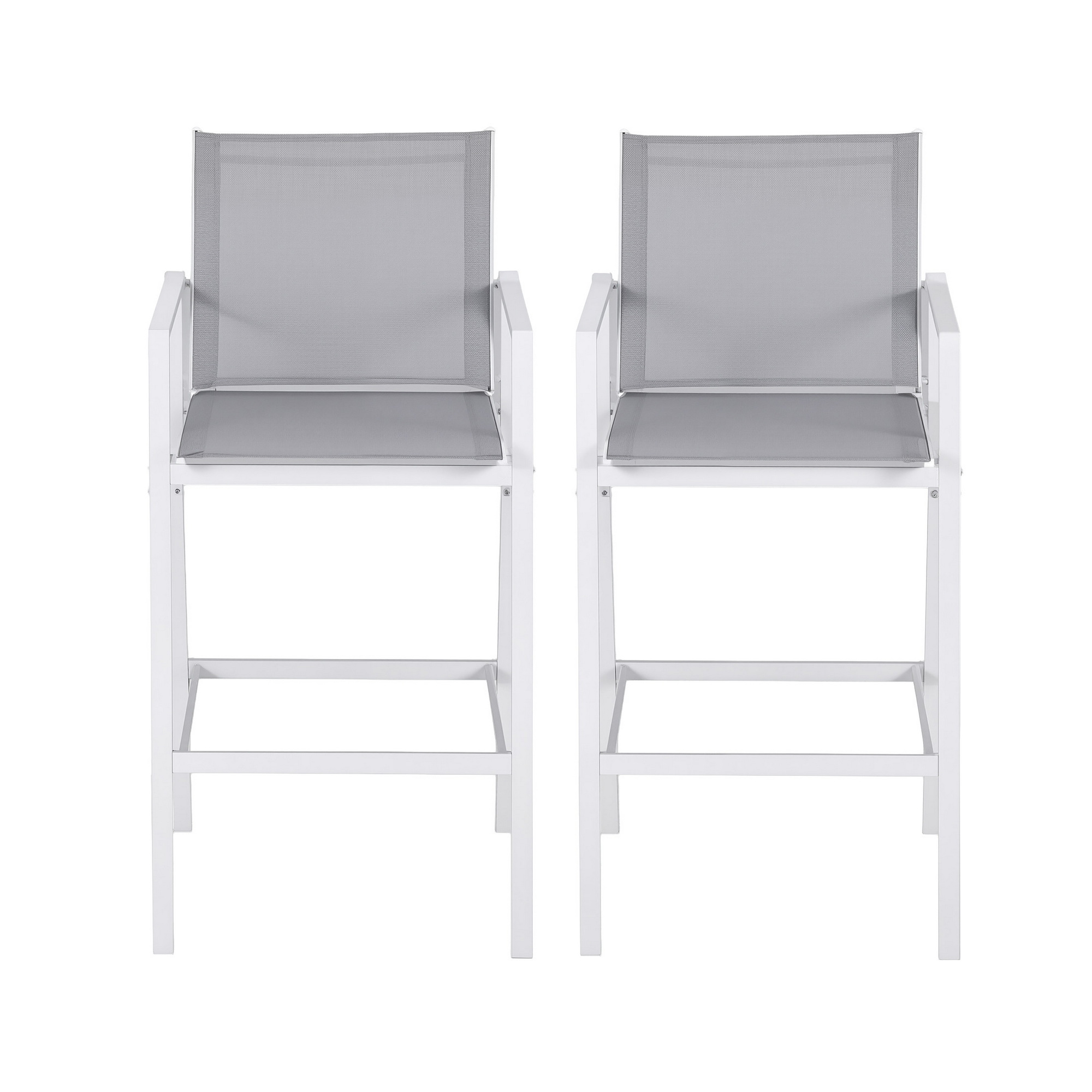 Gardeon 2 Piece Textilene Bar Stools White view 3