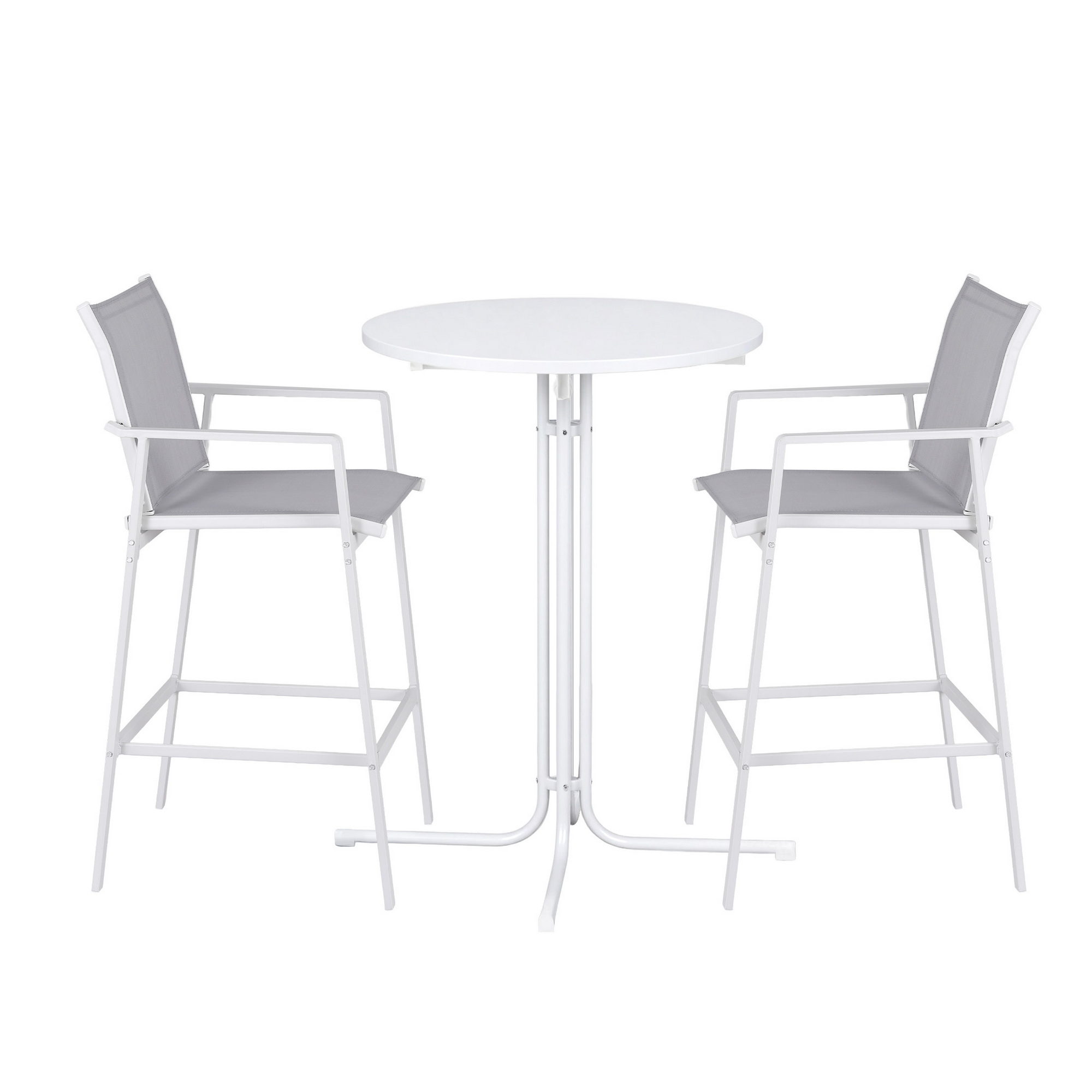 Gardeon 3 Piece Steel Bar Set White view 3