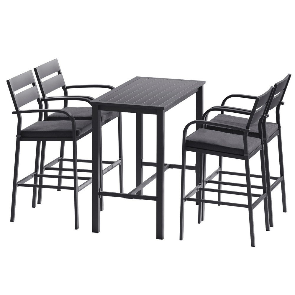 Gardeon Aluminium Outdoor Bar Set with Stools