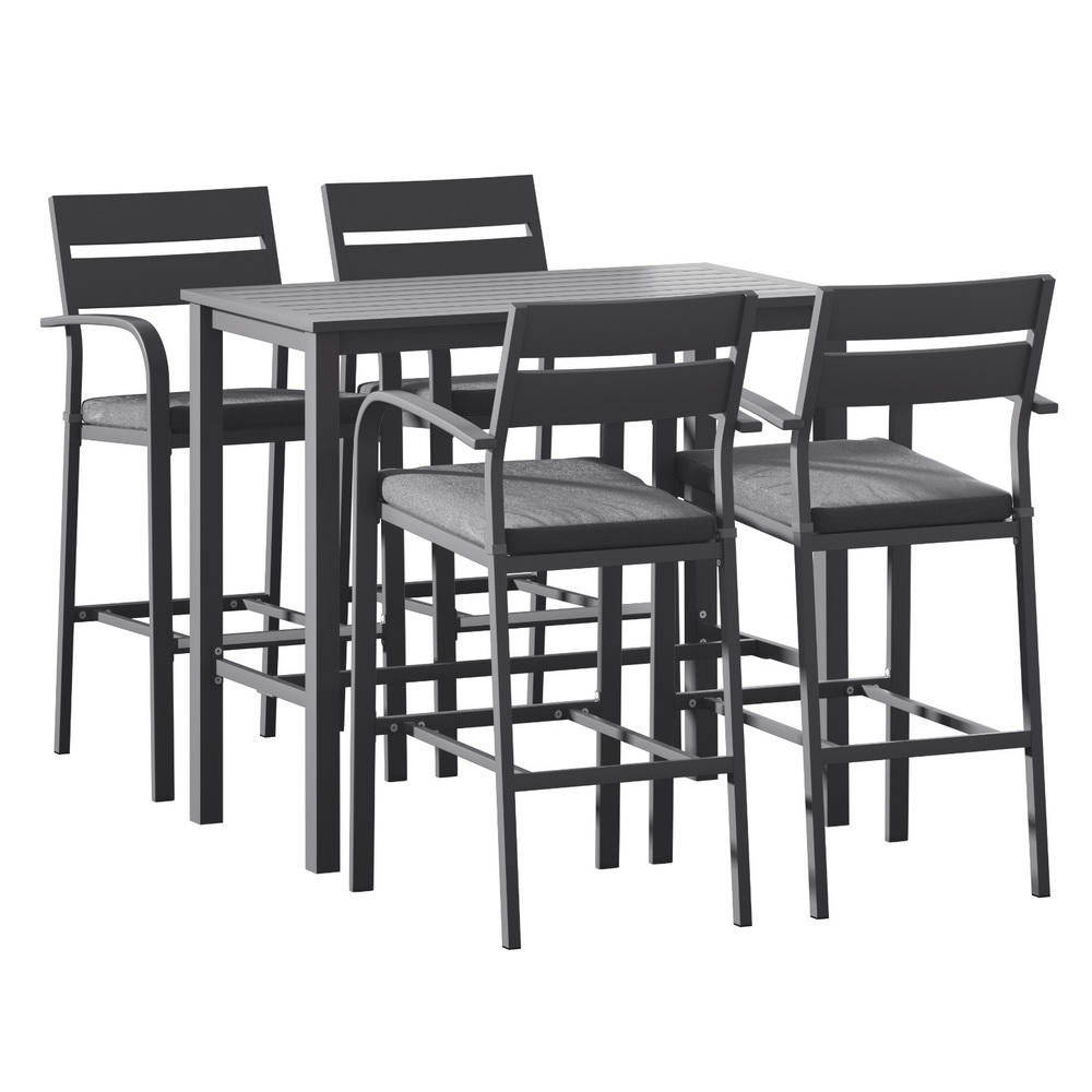 Gardeon Aluminium Outdoor Bar Set with Stools view 3