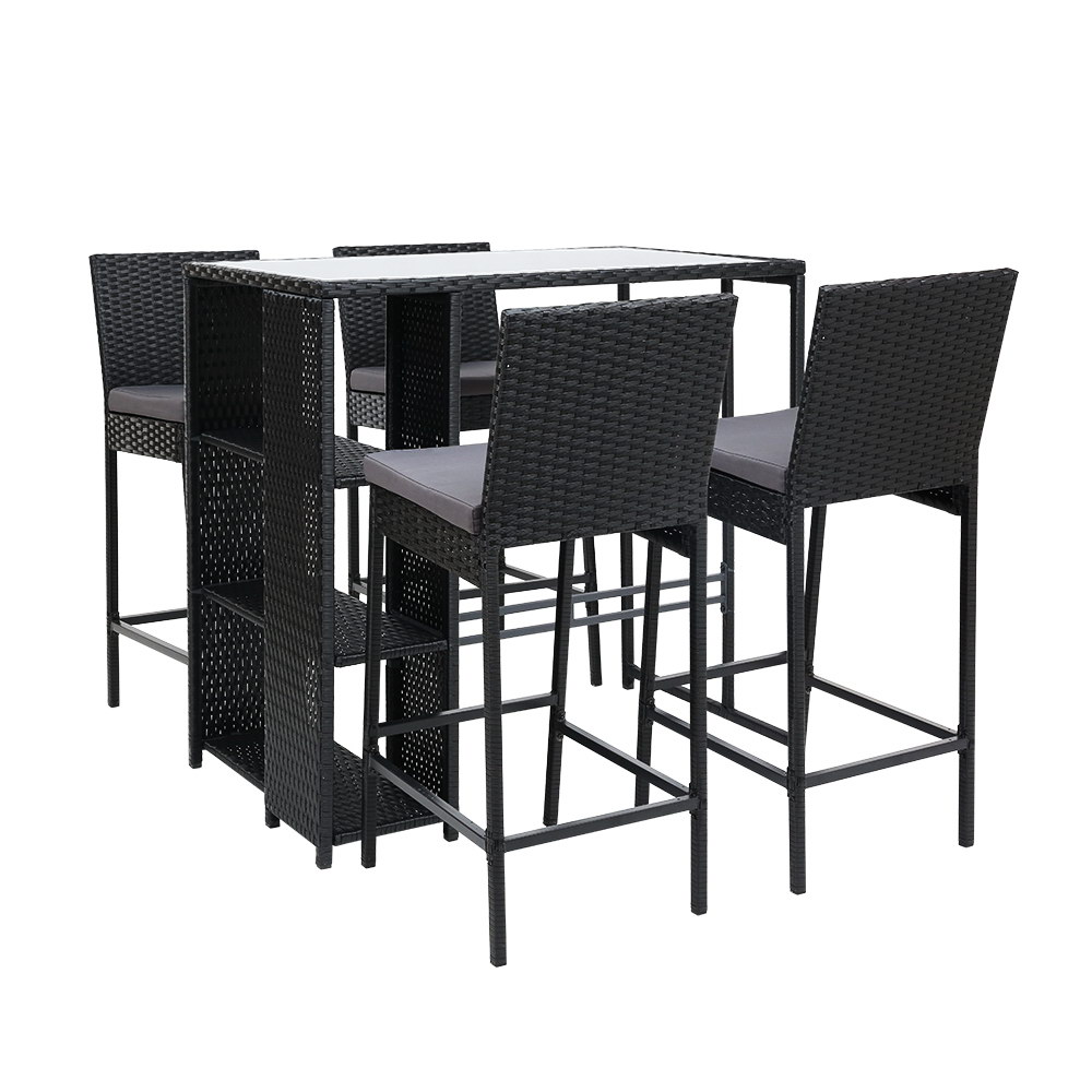 Gardeon Wicker Outdoor Bar Set with Matching Stools