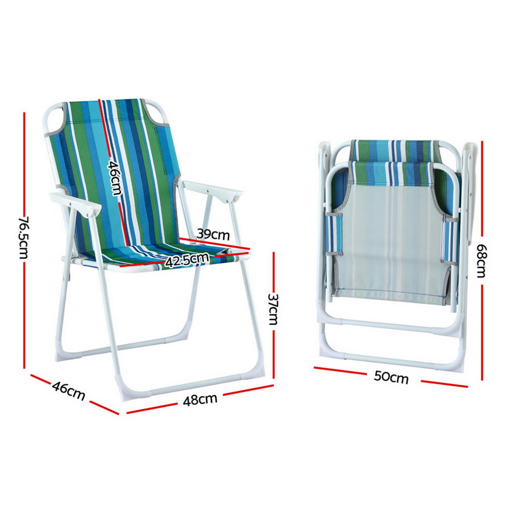 Gardeon Steel Folding Camping Chair Portable view 2