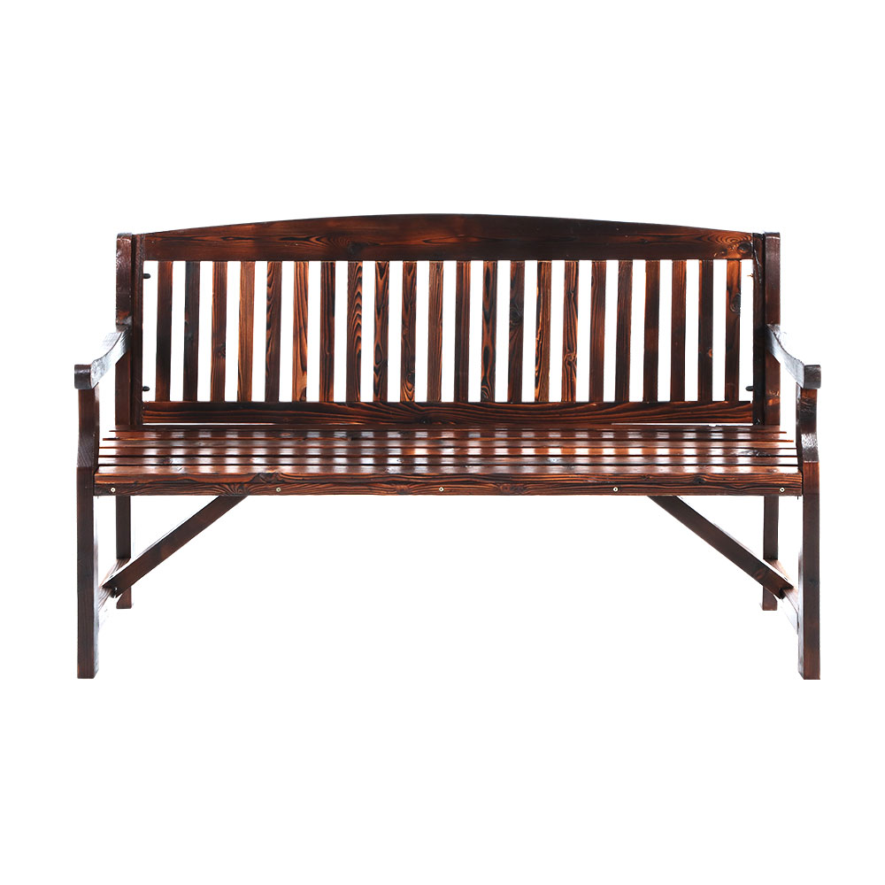 Gardeon 5FT Wooden Garden Bench 3 Seat Charcoal view 3