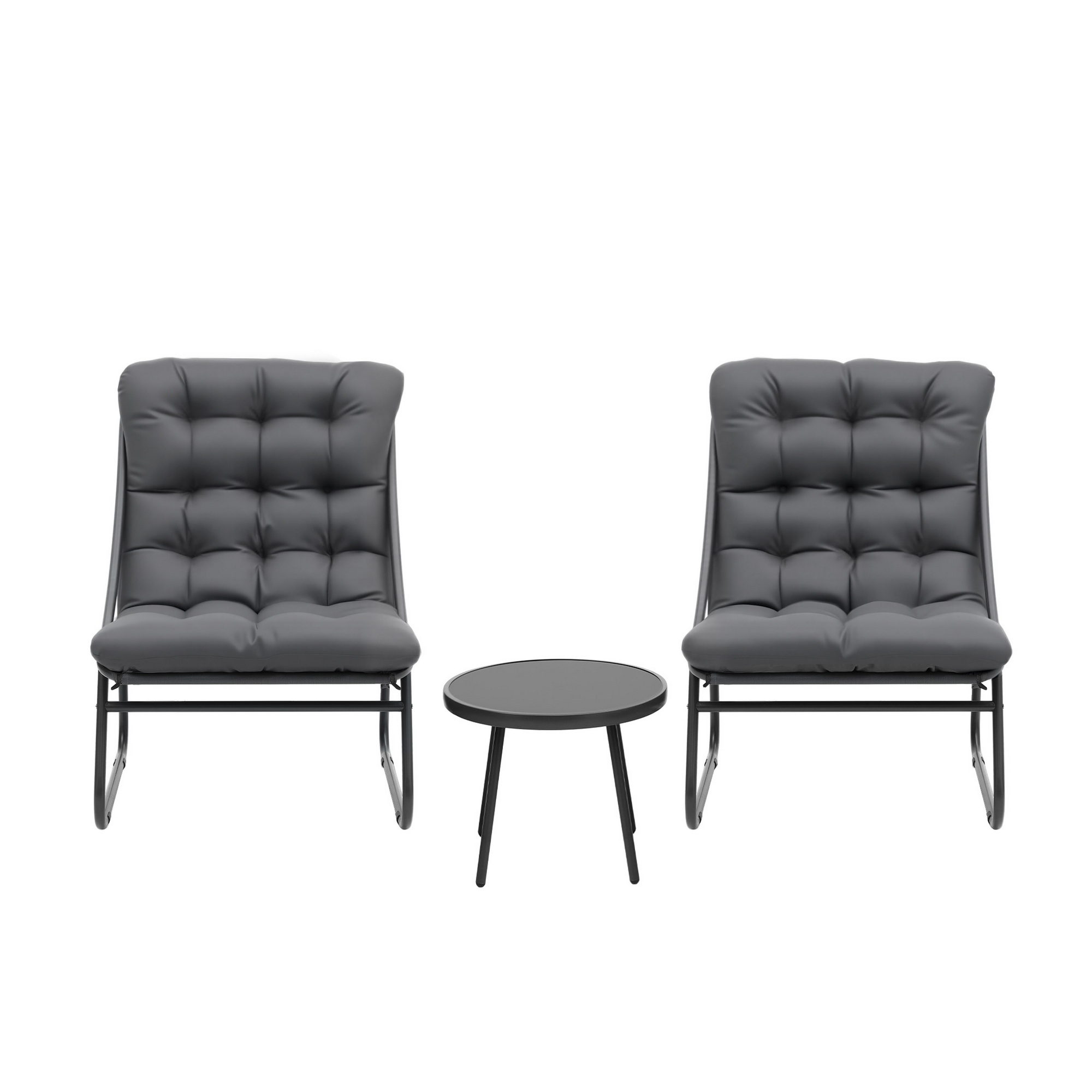 Gardeon 3 Piece Steel Bistro Set Textilene view 3