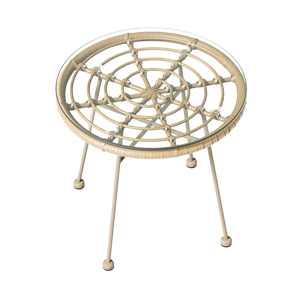 Gardeon 3 Piece Rope Bistro Set Beige view 3