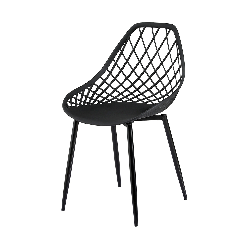 Gardeon 4PC PP Dining Chairs Easy Clean Black view 3