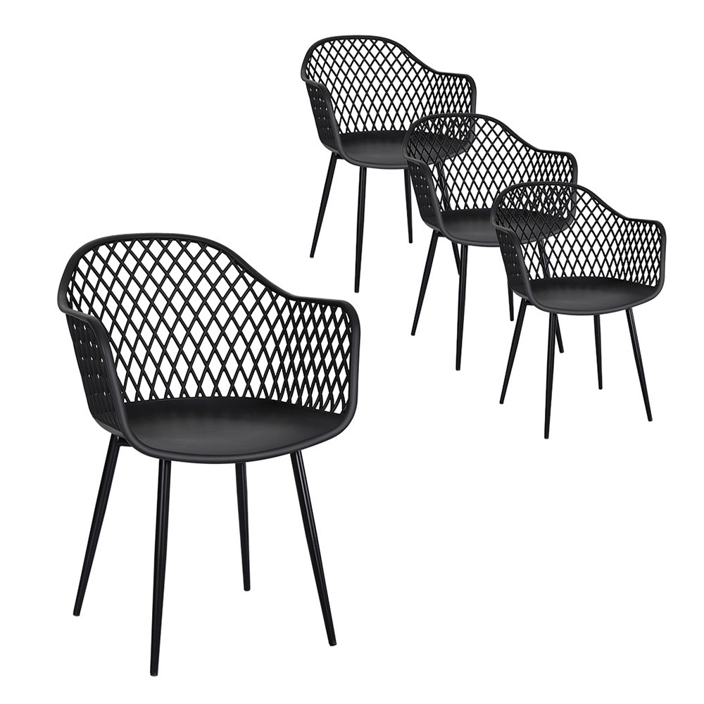 Gardeon 4PC PP Dining Chairs Ventilated Backrest