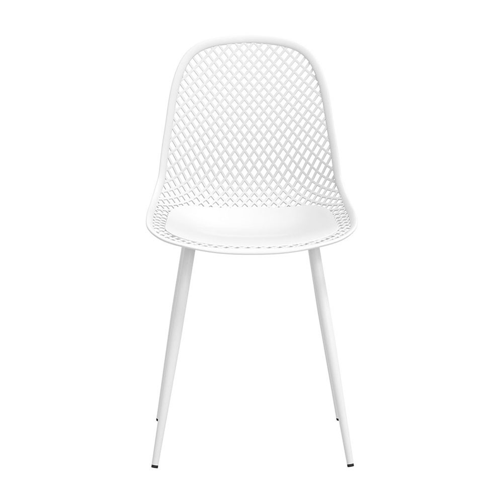 Gardeon 4PC PP Dining Chairs Easy Clean White view 3