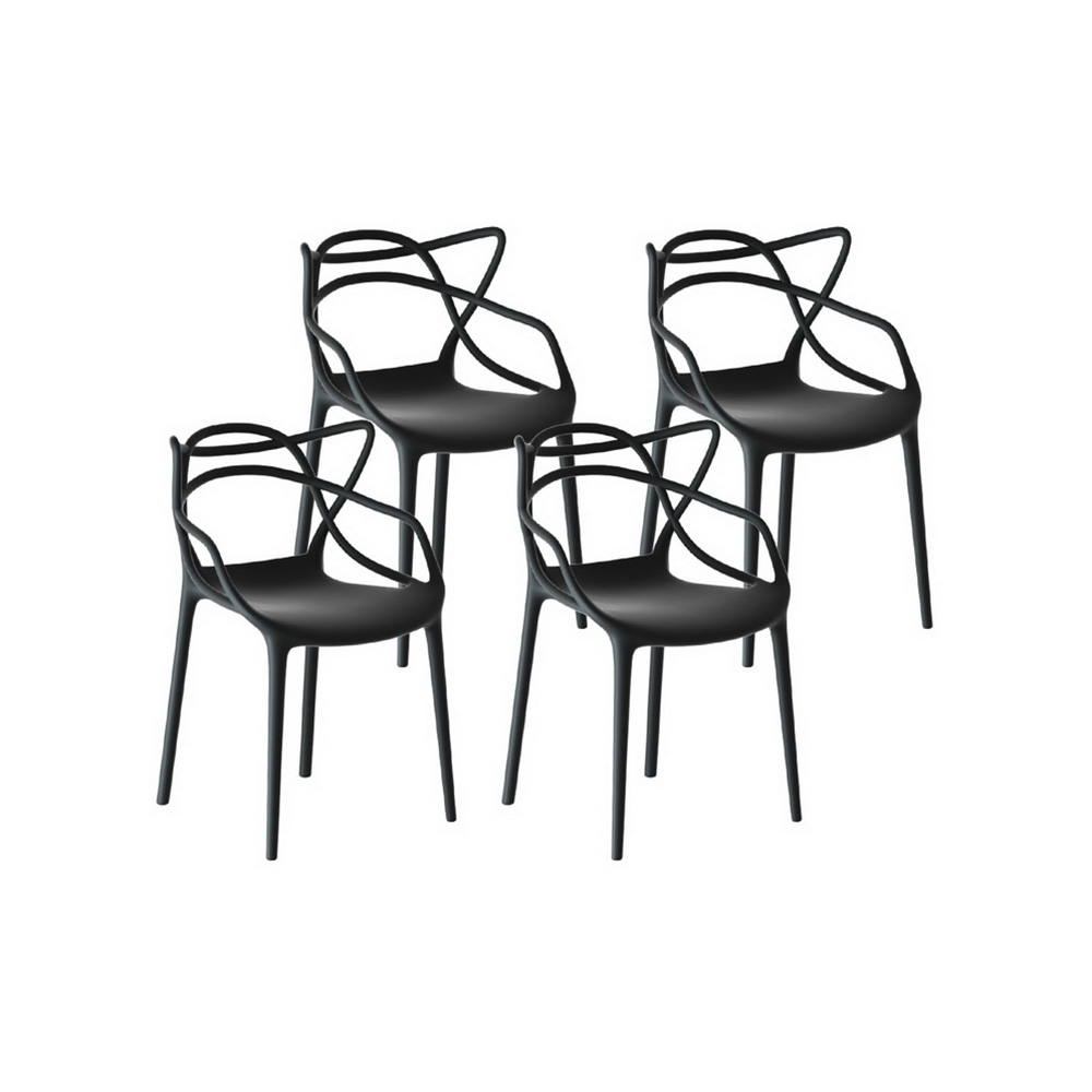 Gardeon 4PC Stackable PP Dining Chairs Portable
