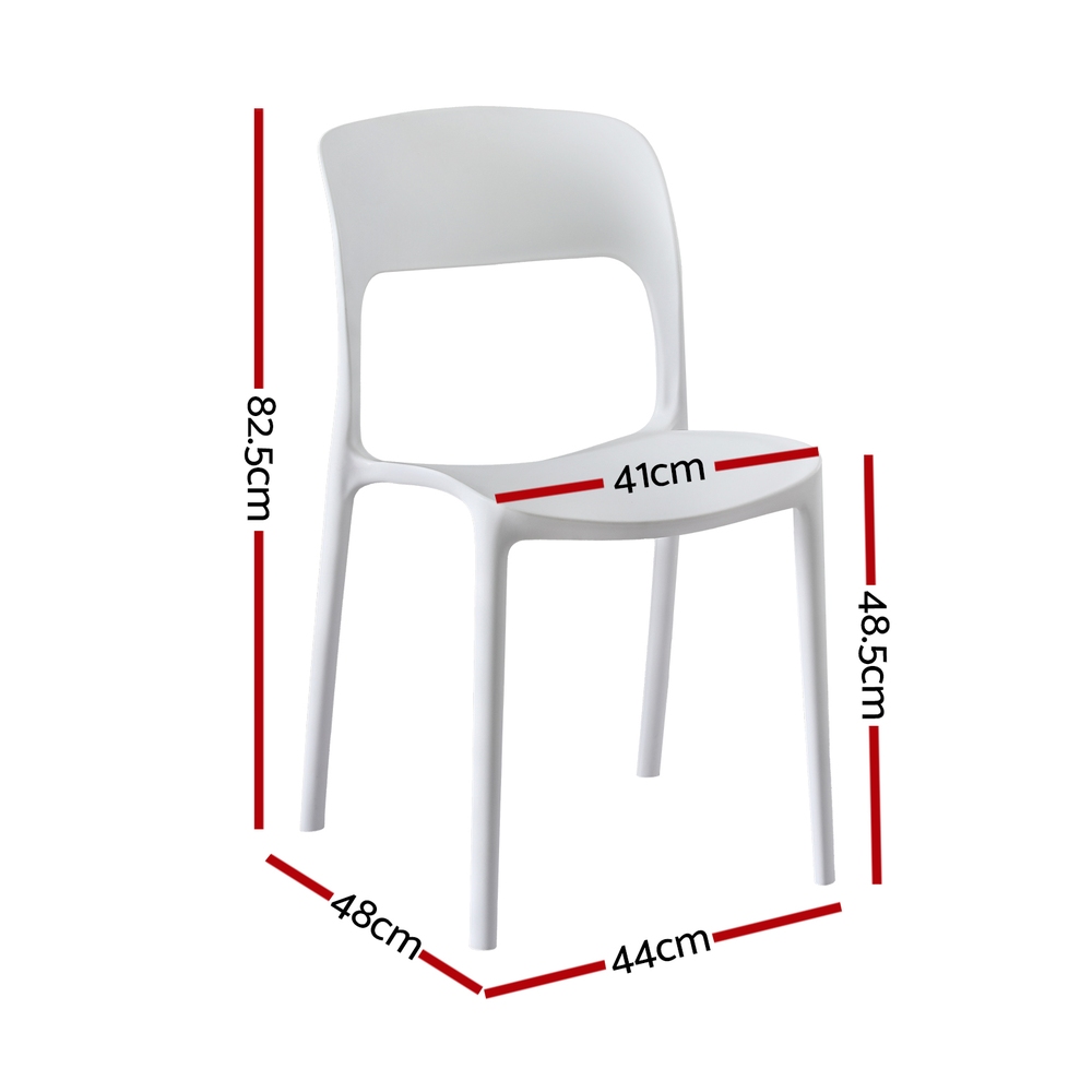 Gardeon 4PC Stackable PP Garden Dining Chairs view 2