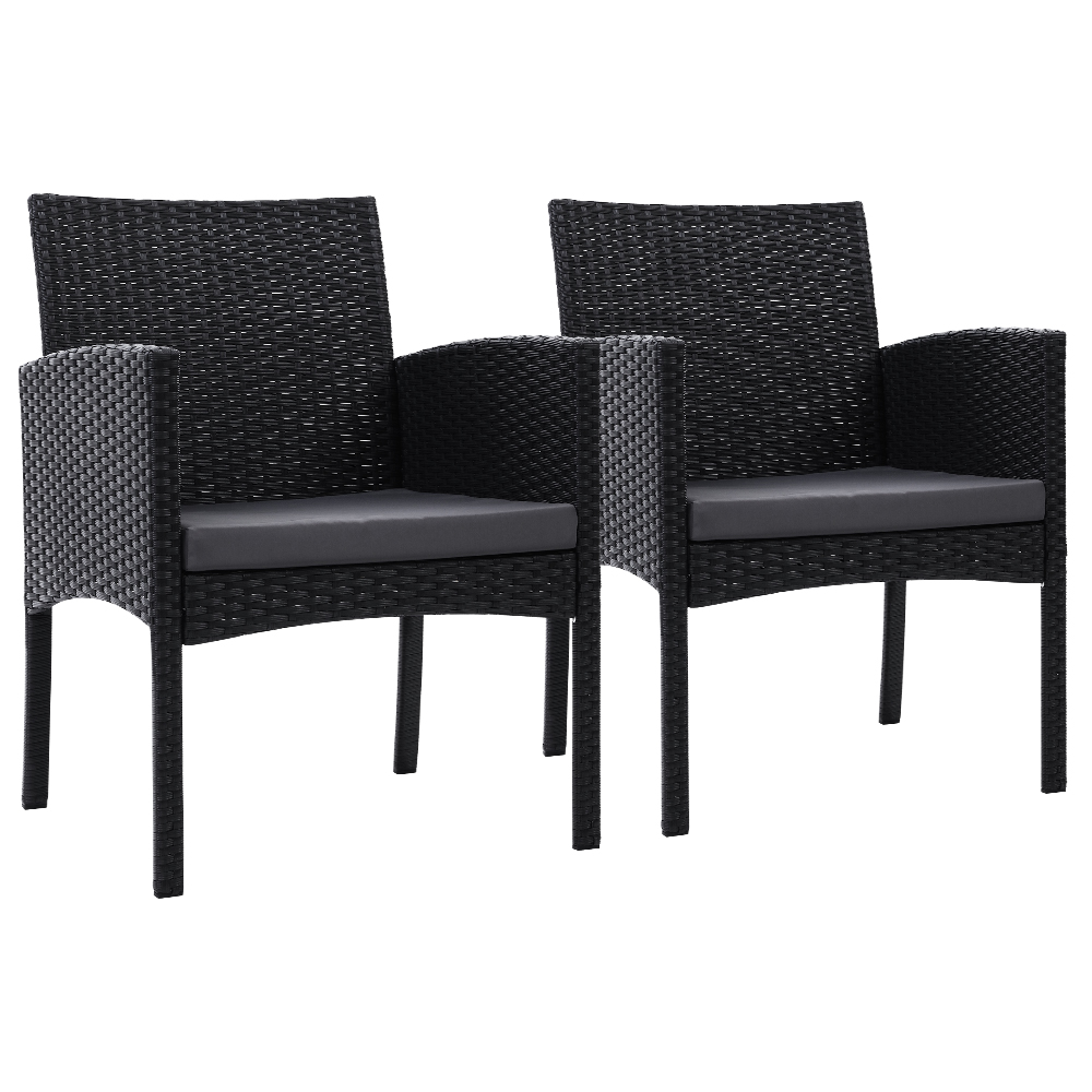 Gardeon 2 Piece XL Rattan Dining Chairs Ezra