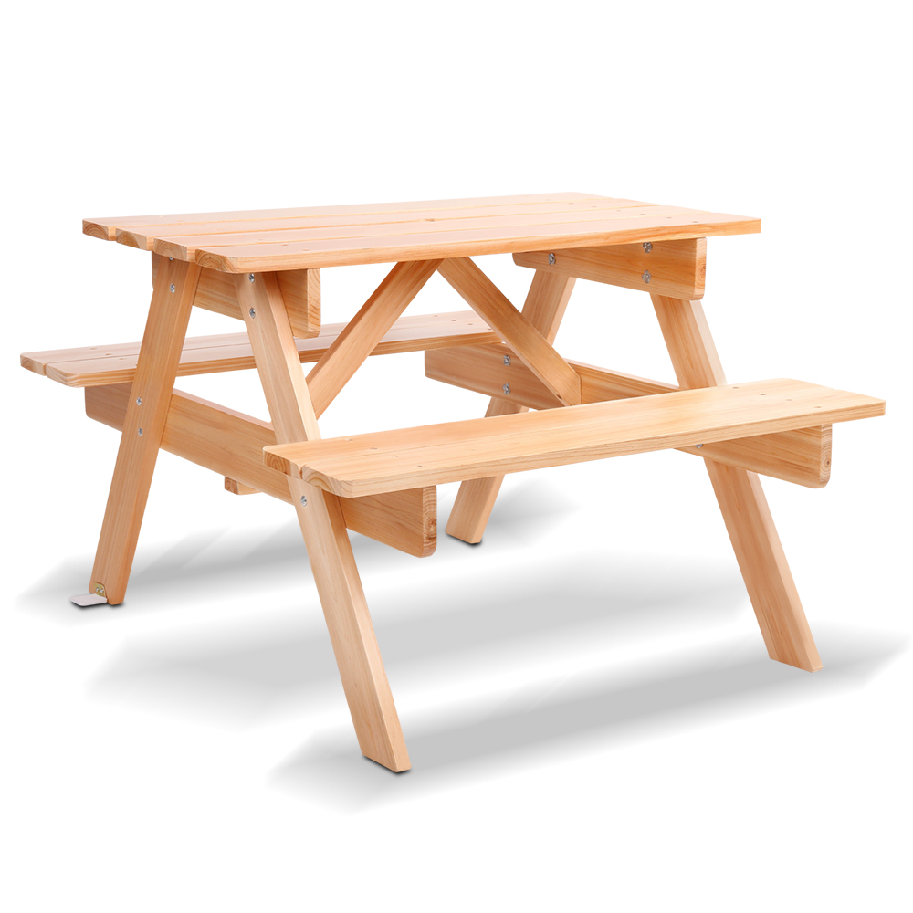 Keezi Kids Wooden Outdoor Table and Chairs Picnic Set