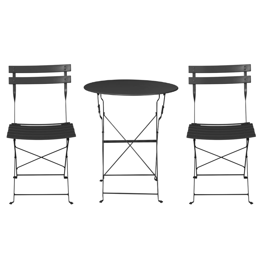 Gardeon 3PC Steel Bistro Set Table and Chairs Multi-Colour view 3