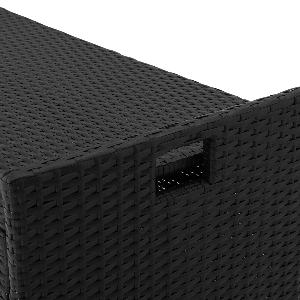 Gardeon Wicker Storage Bench Box with Cushion view 4