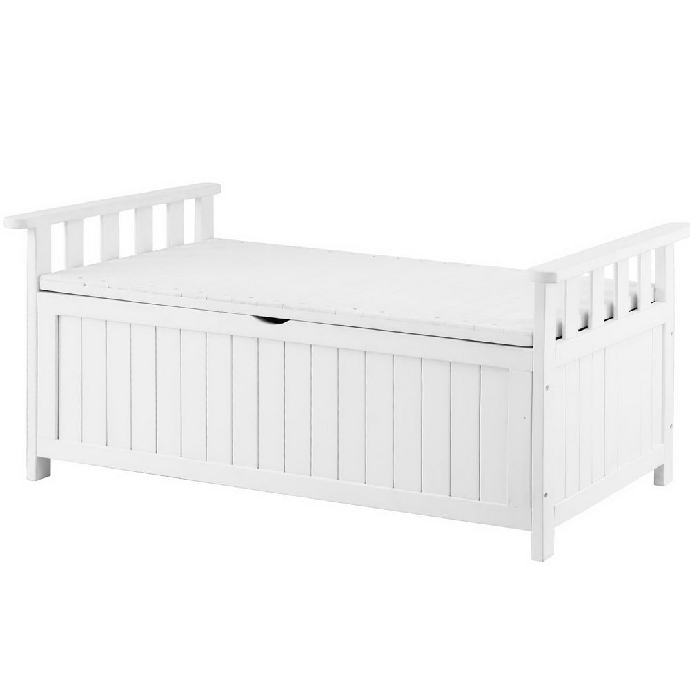 Gardeon Wooden Storage Bench Box White