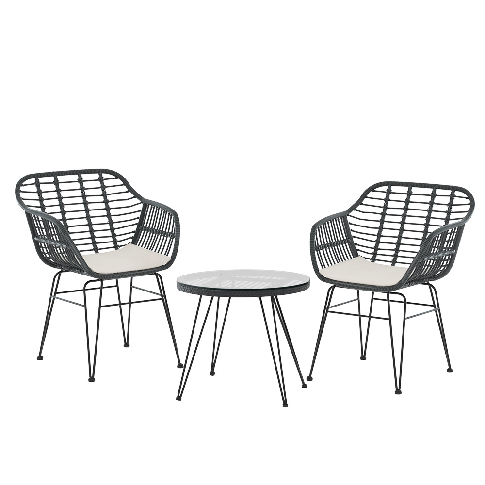 Gardeon 2-Seater Wicker Lounge Setting with Coffee Table view 5