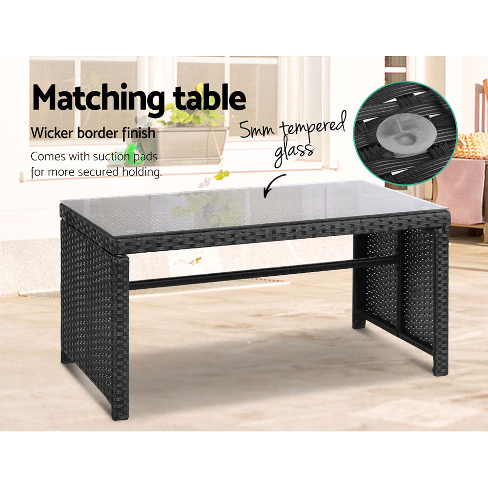 Gardeon 4-Piece Wicker Sofa Set Commercial Grade view 5