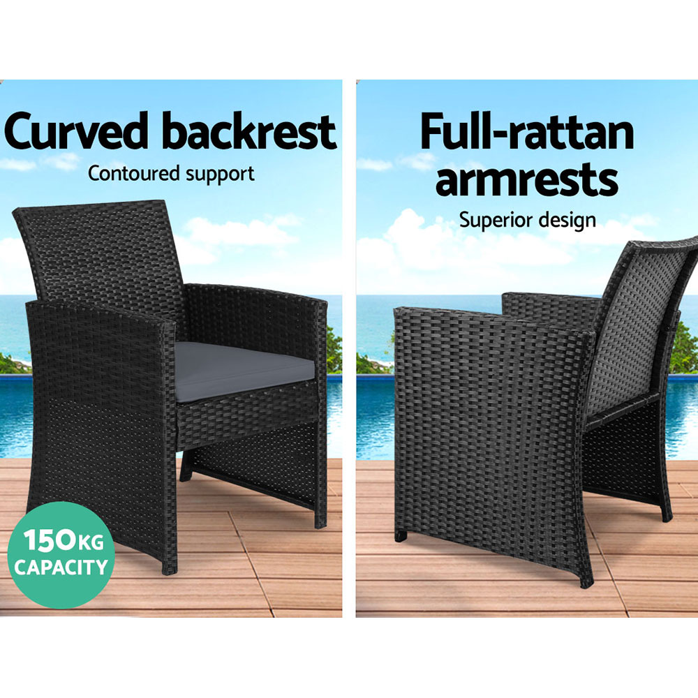 Gardeon 4-Piece Rattan Sofa Set with Storage Cover view 5